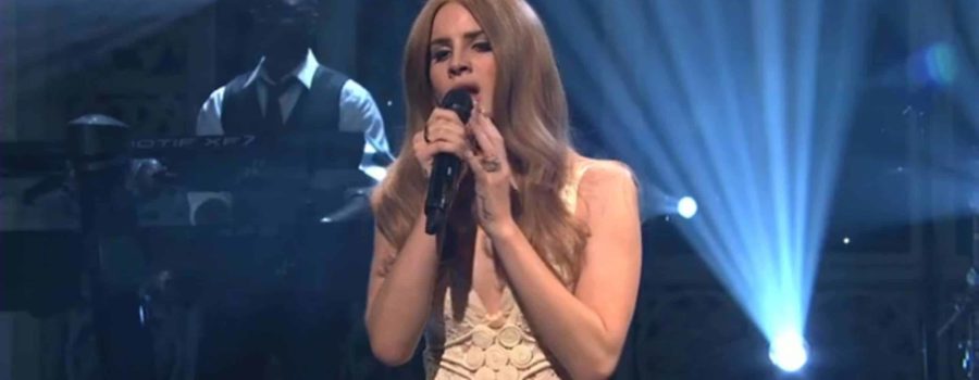 Lana Del Rey performing on Saturday Night Live