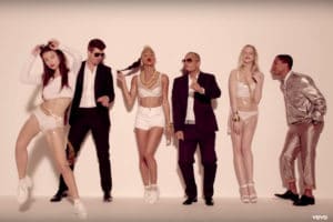Blurred lines lineup of Robin Thicke and others