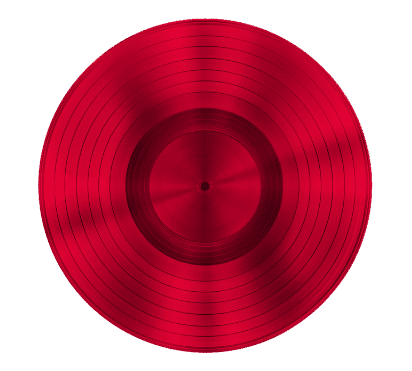 A red record is shown on the green background.